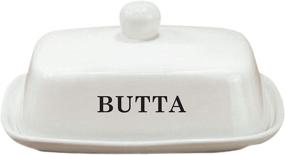 img 4 attached to Butter Dish White Ceramic LARGE