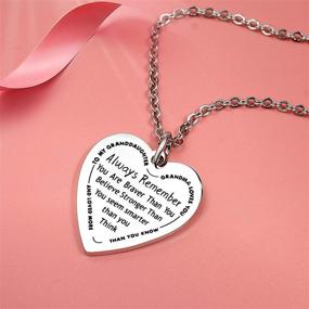 img 1 attached to 💖 Personalized Engraved Heart Necklace - AZNECK Inspirational Pendant Gift for Girls, Friendship Motivational Jewelry for Her, Encouragement Gift for Friends