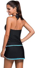 img 1 attached to REKITA Womens Swimsuit Tankini Bathing Women's Clothing and Swimsuits & Cover Ups