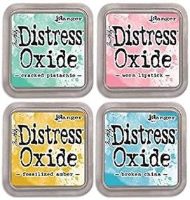 img 1 attached to 🎨 Introducing the NEW Ranger Tim Holtz Distress Oxide 4 Ink Pads: CRACKED + BROKEN + FOSSILIZED + WORN - Enhance Your Creativity!