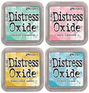 🎨 introducing the new ranger tim holtz distress oxide 4 ink pads: cracked + broken + fossilized + worn - enhance your creativity! logo