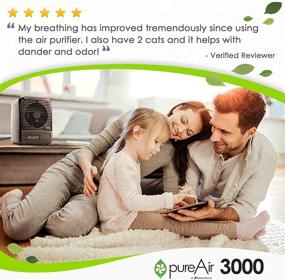 img 1 attached to 🌬️ Greentech Environmental pureAir 3000 - Ultimate Portable Air Purifier for Home, Office, and Bedroom, Neutralizing Tough Odors Effortlessly in Spaces up to 3000 Square Feet 🌬️ Greentech Environmental pureAir 3000 - Идеальный портативный очиститель воздуха для дома, офиса и спальни, мгновенно нейтрализующий неприятные запахи в помещениях до 3000 квадратных футов