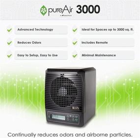 img 3 attached to 🌬️ Greentech Environmental pureAir 3000 - Ultimate Portable Air Purifier for Home, Office, and Bedroom, Neutralizing Tough Odors Effortlessly in Spaces up to 3000 Square Feet 🌬️ Greentech Environmental pureAir 3000 - Идеальный портативный очиститель воздуха для дома, офиса и спальни, мгновенно нейтрализующий неприятные запахи в помещениях до 3000 квадратных футов