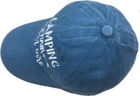 img 1 attached to 🧢 HHNLB Unisex Camping Hair Don't Care Vintage Jeans Baseball Cap: Classic Cotton Dad Hat for Outdoor Adventures