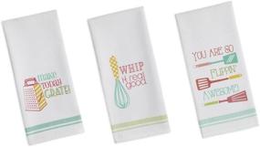 img 1 attached to 🍽️ Set of 3 Printed Funny Quote Dishtowels by DII Flour Sack Tea Towels