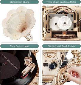 img 2 attached to ROBOTIME Electrical Classical Gramophone Birthday: A Melodious and Memorable Gift