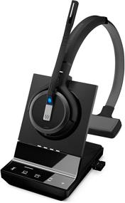 img 3 attached to 🎧 Sennheiser SDW 5036 (507020) - Wireless Dect Headset for Desk Phone Softphone/PC &amp; Mobile Phone Connection with Single-Sided Design, Dual Microphone, Ultra Noise Cancelling in Black