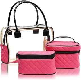 img 4 attached to 💼 Convenient and Versatile 3-Piece Portable Cosmetic Travel Organizer
