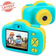 📸 joytrip kids digital camera hd 2.3 inches screen 12mp video for children shockproof selfie toy mini camcorder child - best gifts for boys and girls ages 3-14 (blue) logo