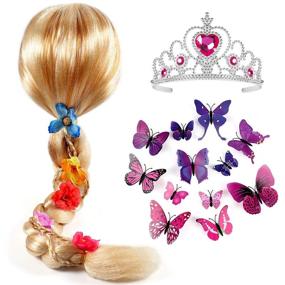 img 4 attached to Tacobear Princess Rapunzel Butterfly Accessories: A Fairy-tale Delight for Little Divas!