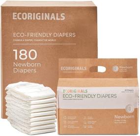 img 4 attached to Ecoriginals Эко одноразовые подгузники: размер для новорожденных 0, нетоксичные и растительные - 6 упаковок (180 штук)