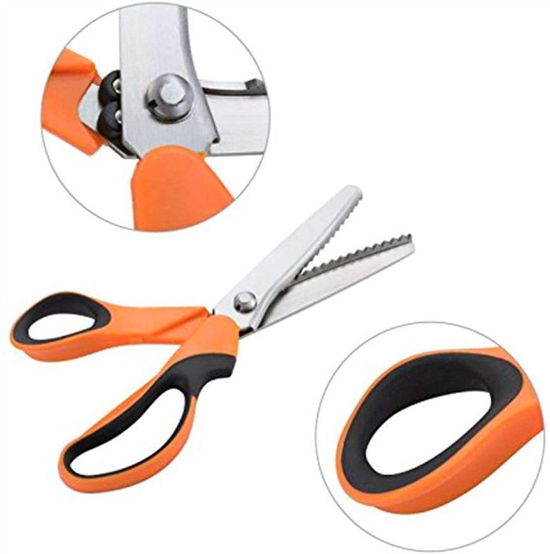 Stainless Steel Pinking Shears Comfort Grip Handled Professional