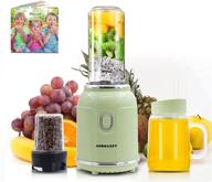 🥤 aobmaxet smoothie blender personal blender with recipe, coffee grinder, portable cup (18/20 oz), 2 stainless steel blade cover, professional smoothie maker for shake, spices, fruit & bean coffee, 300w, green логотип