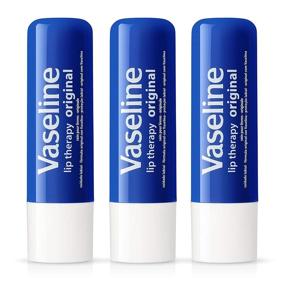 img 4 attached to 💄 Pack of 3 Vaseline Lip Therapy Stick with Original Petroleum Jelly