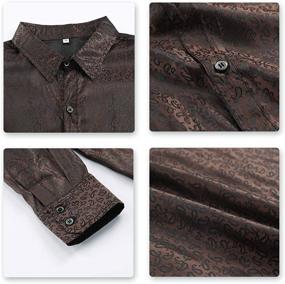 img 1 attached to 👔 Stylish Paisley Sleeve Button Casual Men's Clothing | Cloudstyle