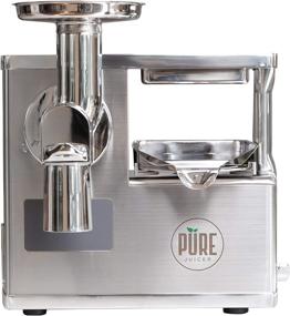 img 4 attached to 🥤 PURE Juicer: Two-Stage Masticating Juicer, Grinder, and Hydraulic Press for Ultimate Cold Press Juices - Green Juice, Pineapple Juice, Apple Juice, and Immune Booster Shots - Health in Your Hands Set