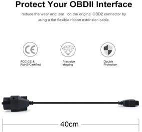 img 1 attached to 🔌 FOXWELL OBD2-женский разъем на 20-пиновый адаптер-конвертер - Кабель OBD1 к OBD II (11 дюймов)