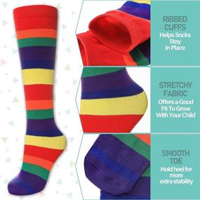 img 1 attached to Adorable Cartoon Animal Knee High Socks for Girls Aged 3-12 - 6 Pairs of Warm Cotton Long Tall Boot Socks