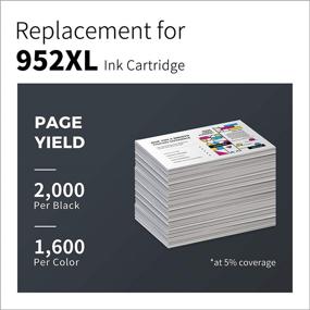 img 1 attached to 🖨️ LemeroUtrust Remanufactured Ink Cartridge Replacement for HP 952XL 952 XL - Compatible with HP OfficeJet Pro 8720 8725 8710 8715 8702 8730 8740 8200 8210 8216 7720 - 4-Pack (Black, Cyan, Magenta, Yellow)