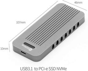 img 3 attached to BGNing Aluminum NVMe PCIe USB 3.1 HDD Enclosure - M.2 to USB SSD Hard Drive Case, Type C 3.1 M Key Connector, HDD Box for Desktop PC