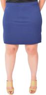 👗 xxxl stretch comfort women's skirt - trendy plus size apparel for women's skirts logo