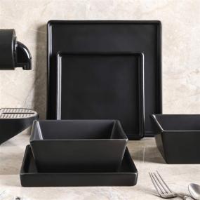 img 4 attached to 🍽️ Exquisite Stone Stoneware Dinnerware Set: Serve in Style!