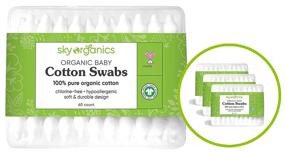 img 4 attached to 👶 Organic Fragrance-Free Baby Cotton Swabs: 3 Packs of 60 ct., Hypoallergenic & Biodegradable, Gentle & Cruelty-Free Swabs for Kids