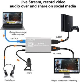 img 1 attached to 🎮 ZasLuke 4K HDMI игровая плата захвата с USB 3.0, выходом HDMI-петли и прямой трансляцией 1080P 60FPS - Идеально для PS4, Nintendo Switch, Xbox One и Xbox 360 (Серебро)