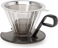 ☕ primula ppocd-6701 1-cup stainless steel pour over coffee maker - black, compact size 4.8 x 4.8 x 4.8 inches logo