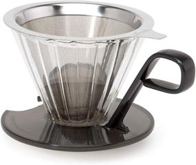img 4 attached to ☕ Primula PPOCD-6701 1-Cup Stainless Steel Pour Over Coffee Maker - Black, Compact Size 4.8 x 4.8 x 4.8 inches