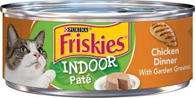 img 4 attached to 🐱 Purina Friskies Indoor Pate Wet Cat Food - Indoor Chicken Dinner with Garden Greens, 24 cans, 5.5 oz.