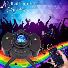 img 2 attached to 🌌 LED Star Night Light Projector with Remote Control, Sky Light Skylite Featuring Bluetooth Music Speaker and Nebula Cloud/Moon/Ocean Wave for Bedroom, Game Room, Decoration Party (Black)