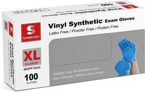 img 3 attached to 🧤 Schneider Vinyl Synthetic Exam Gloves: Latex-Free, Powder-Free, Blue Disposable Gloves for Medical, Food Prep, Cleaning (4mil)