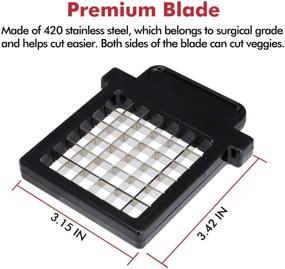 img 3 attached to 🍟 Premium French Fry Cutter for Effortless Slicing, Easy-to-Clean Potato Fry Cutter, Ideal for Fries, Carrots, Cucumbers