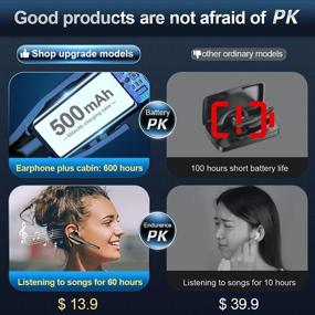 img 1 attached to Наушники Polanfo Bluetooth с зарядным кейсом V5.0 Hands-Free Earphone - 32 часа-черные