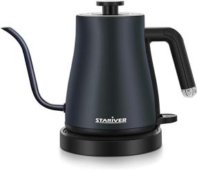 img 4 attached to ☕ Stariver Electric Gooseneck Kettle, 1.2L Stainless Steel Water Kettle for Coffee &amp; Tea, Fast Heating with Auto-Shut Off and Boil-Dry Protection, Dark Blue