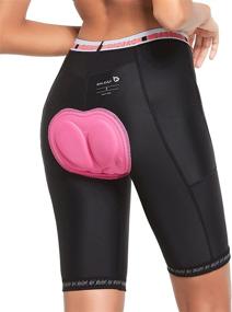 img 3 attached to BALEAF Women's High Waist Padded Cycling Bike Shorts with 3D Gel, Pockets, and UPF50+