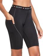 baleaf women's high waist padded cycling bike shorts with 3d gel, pockets, and upf50+ logo