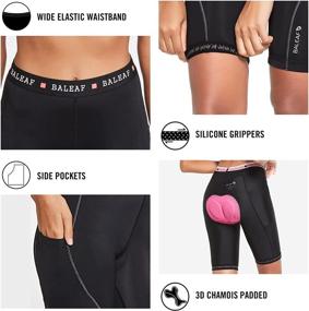 img 2 attached to BALEAF Women's High Waist Padded Cycling Bike Shorts with 3D Gel, Pockets, and UPF50+