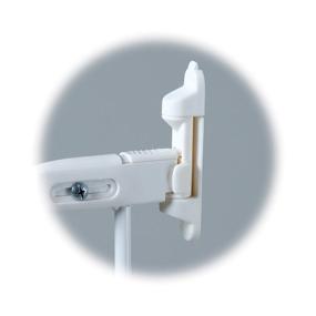 img 2 attached to 🔒 KidCo Angle Mount Metal Safeway Gate: Adjustable White (Metal) Baby & Pet Gate, Top of Stairs, Hinge & Latch Side, Hardware Mounted