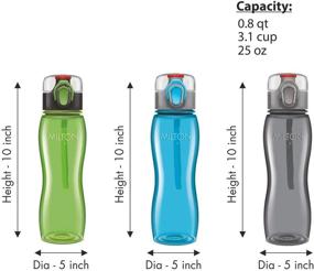 img 3 attached to 🚴 MILTON Kids Water Bottle 3 Pack: 25 Oz Sports Bottle for Men, Women, Kid - Wide Mouth with Strap Carry Handle for Bike Gym Running Cycling (Rock Set) - Multi Color Triton Design