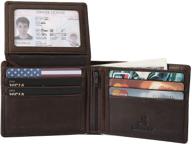 👔 calfart leather bifold wallets with windows: the stylish men's accessory for wallets, card cases & money organizers logo