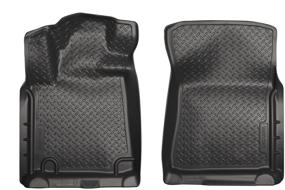 img 1 attached to 🚗 Husky Liners 35571: Коврики для пола передние салона Toyota Sequoia & Tundra CrewMax/Double Cab (2010-2019) - Классический стиль, черные.