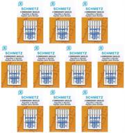 🧵 schmetz embroidery sewing machine needles - size 90/14 - pack of 10 cards: top-quality needle set for precise embroidery work logo