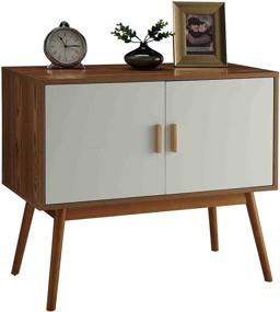 img 3 attached to Oslo Storage Console by Convenience Concepts - White/Natural