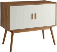 oslo storage console by convenience concepts - white/natural logo