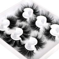 😍 mink eyelashes - fluffy dramatic lashes, long wispy fake eyelashes, thick - 6 styles mixed - luxury high volume false lashes - soft & handmade - reusable lashes pack logo