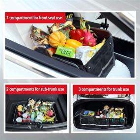 img 3 attached to 🚙 Farasla Waterproof Trunk Organizer: 4-in-1 w/ Insulated Leakproof Cooler Bag & Adjustable Straps