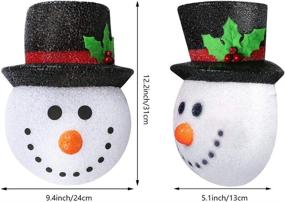 img 3 attached to 🏻 Hooqict 2-Pack Outdoor Christmas Snowman Porch Light Covers for Holiday Decorations - Christmas Porch Lamp Post Lantern Décor