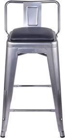 img 4 attached to GIA M01 24B_SILVER_PU_1 M01 24B_Silver_PU_1 Barstool